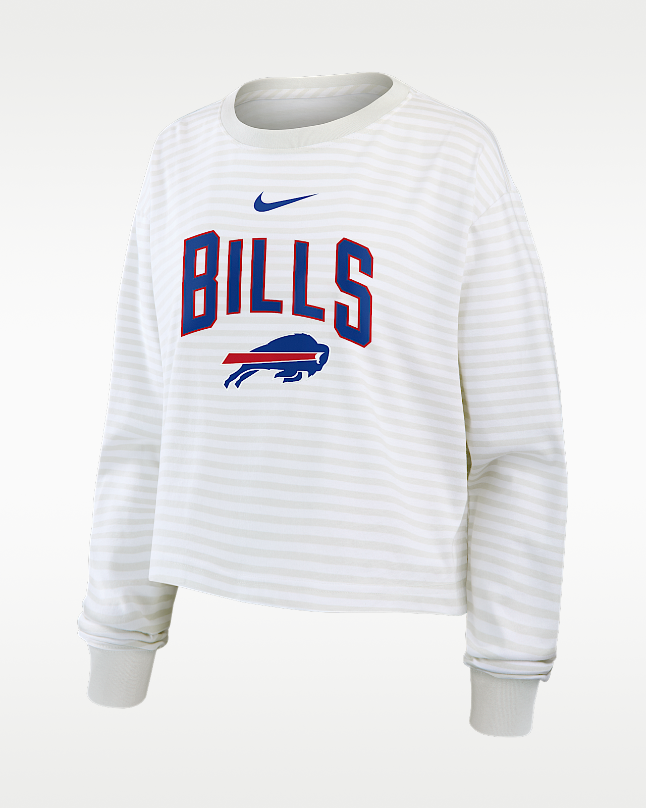 Женская футболка Buffalo Bills Primetime Nike Cropped Long-Sleeve