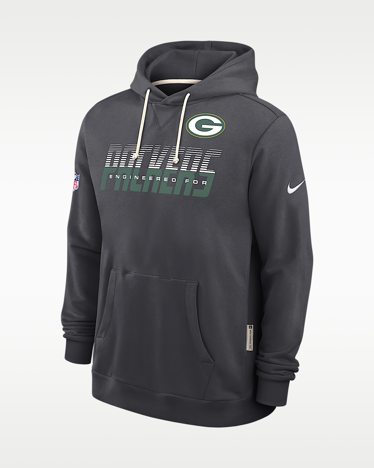 Мужское худи Green Bay Packers Sideline Standard Issue Nike Dri-FIT NFL Pullover Hoodie