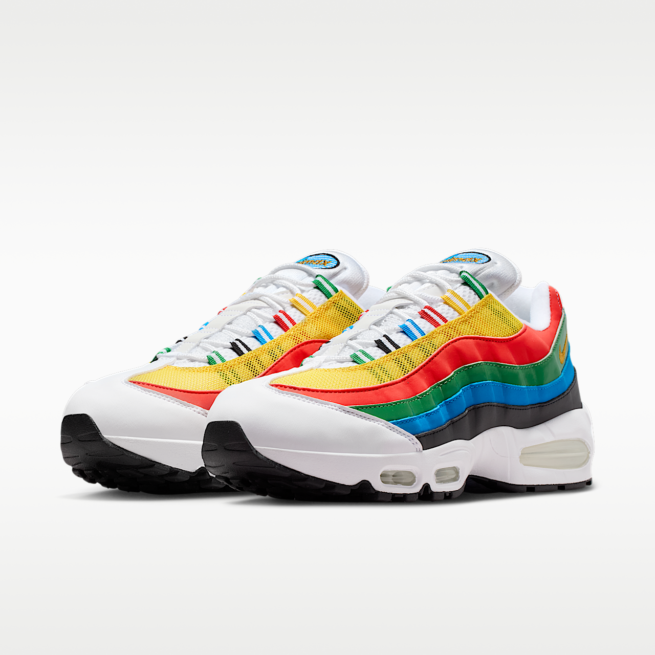 Nike Air Max 95 sneaker Wit/Chile Red/Photo Blue/Metallic Gold