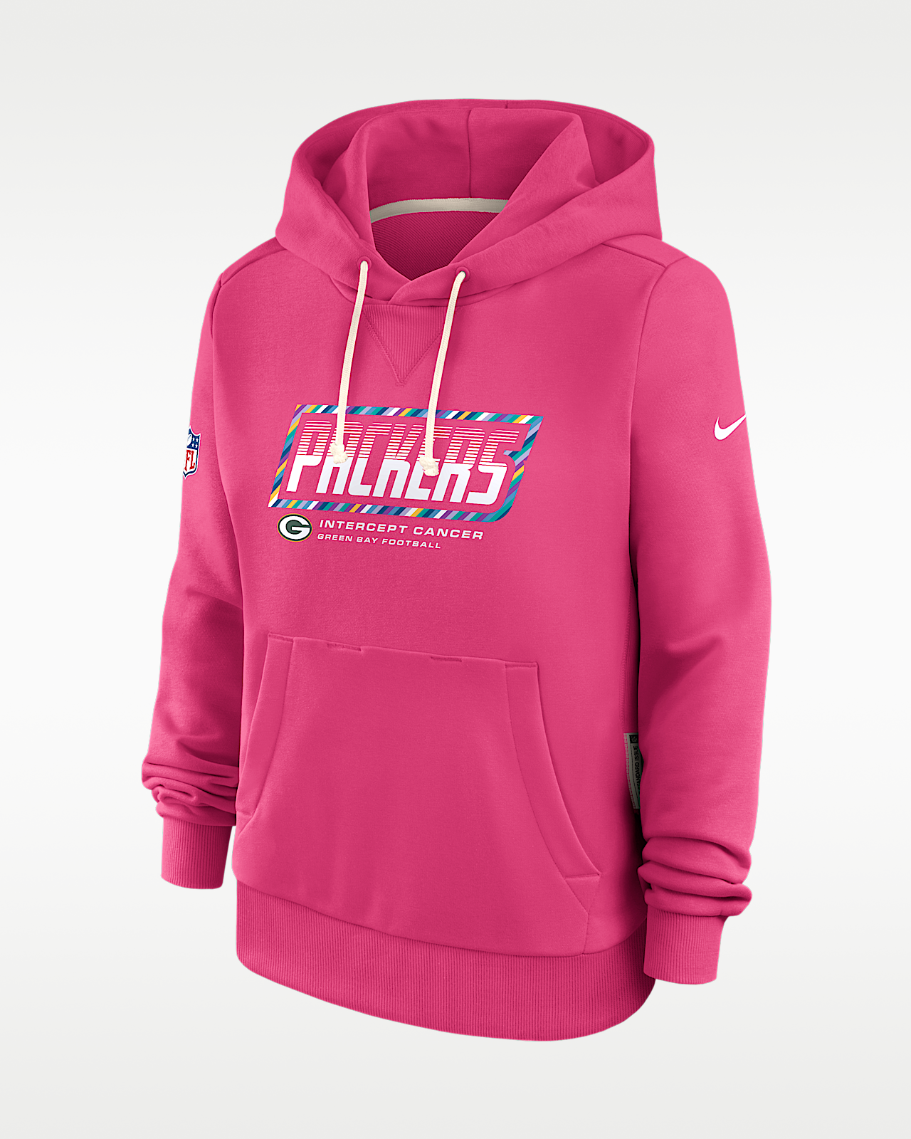 Женское худи Green Bay Packers Crucial Catch Standard Issue Nike Dri-FIT NFL Pullover Hoodie