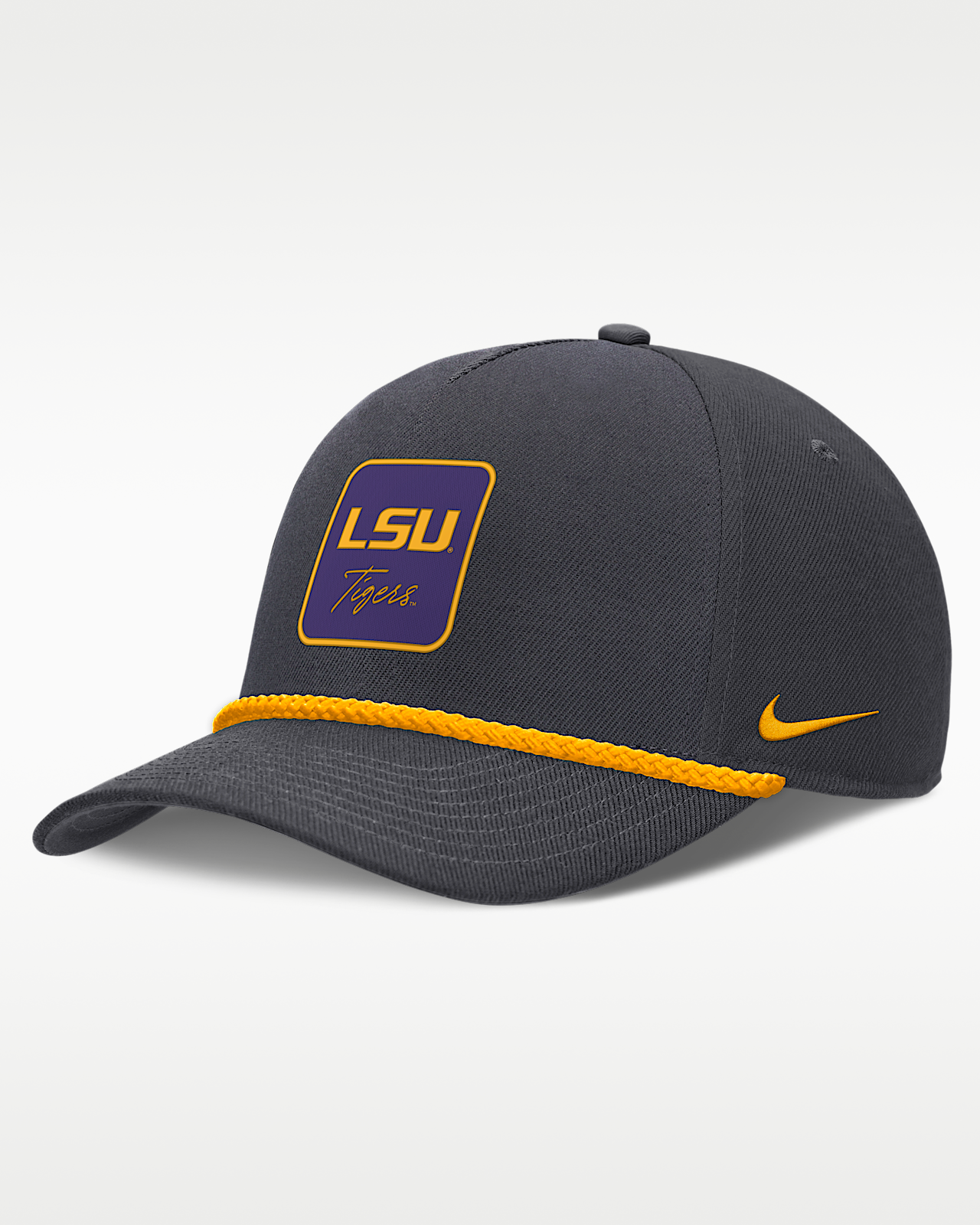Женские  LSU Legacy Letter Rise Nike Dri-FIT College A-Frame Adjustable Hat