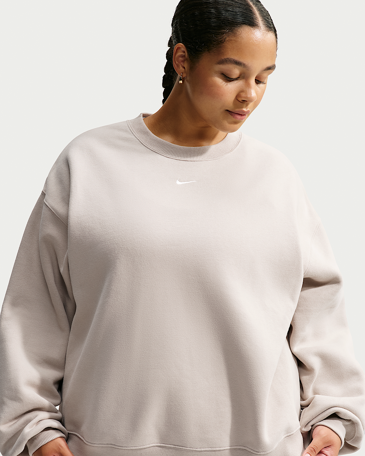 Женский свитшот Nike Studio Fleece Medium Weight Oversized Crew-Neck (Plus Size)