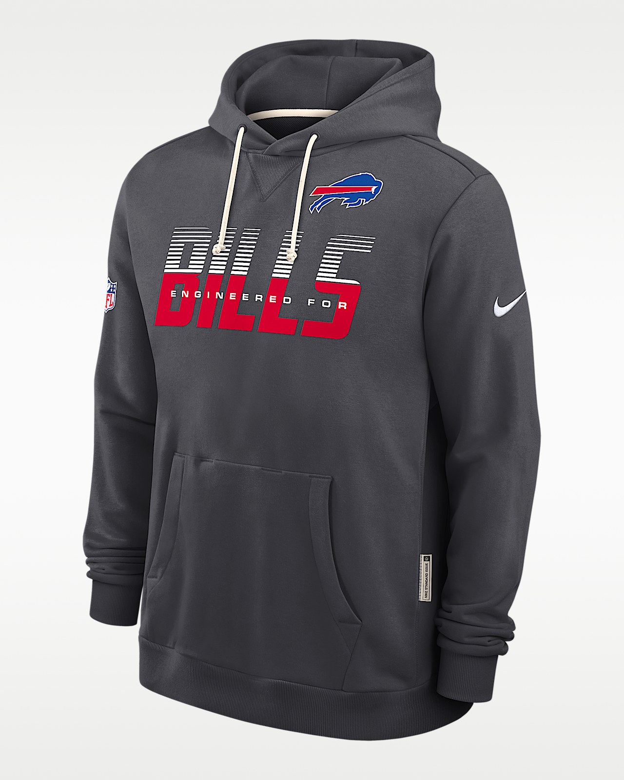 Мужское худи Buffalo Bills Sideline Standard Issue Nike Dri-FIT NFL Pullover Hoodie