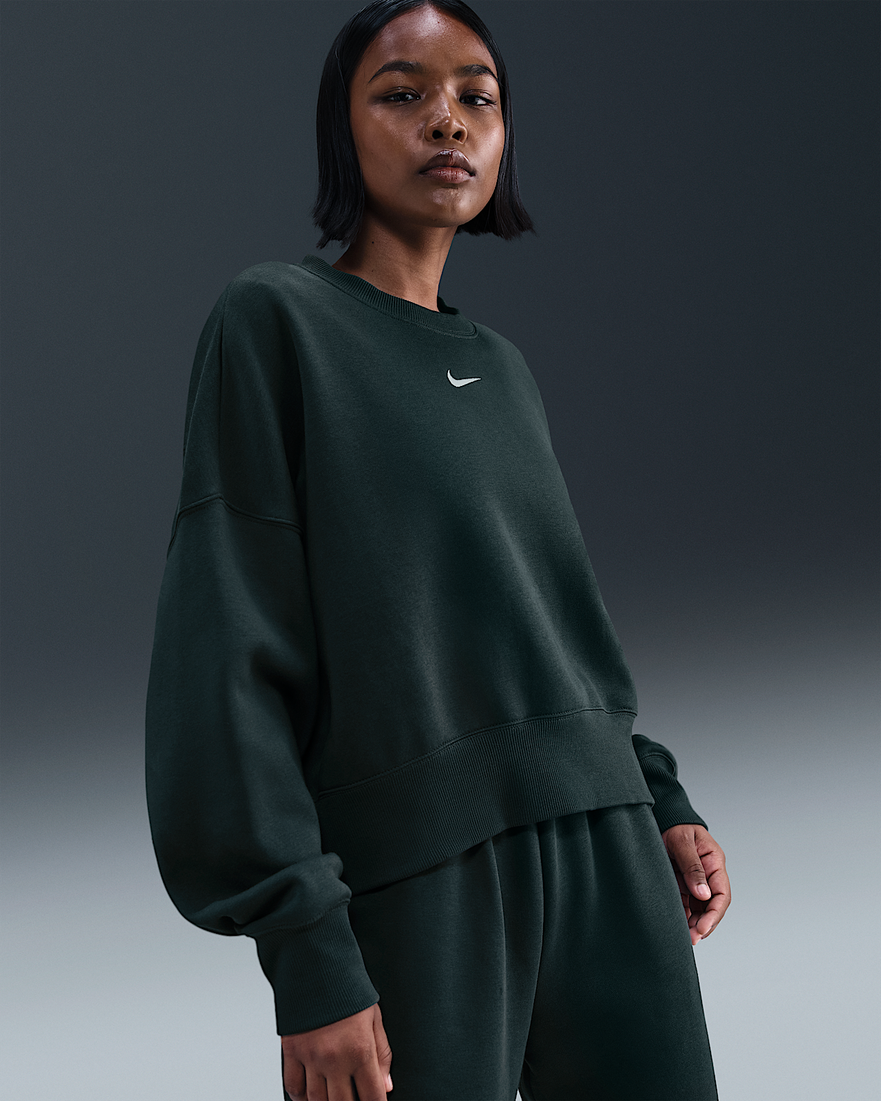 Женский свитшот Nike Sportswear Phoenix Fleece Over-Oversized Crew-Neck