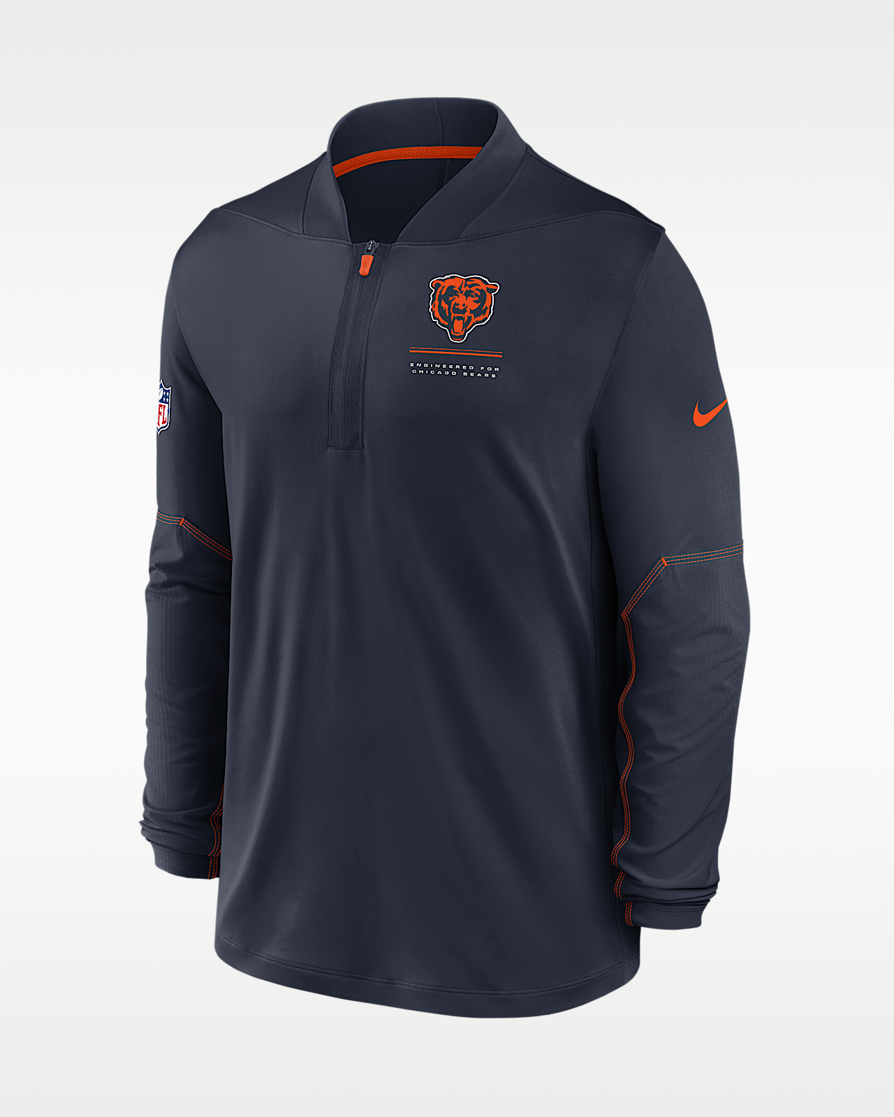 Мужские  Chicago Bears Sideline Nike Dri-FIT NFL 1/2-Zip Top