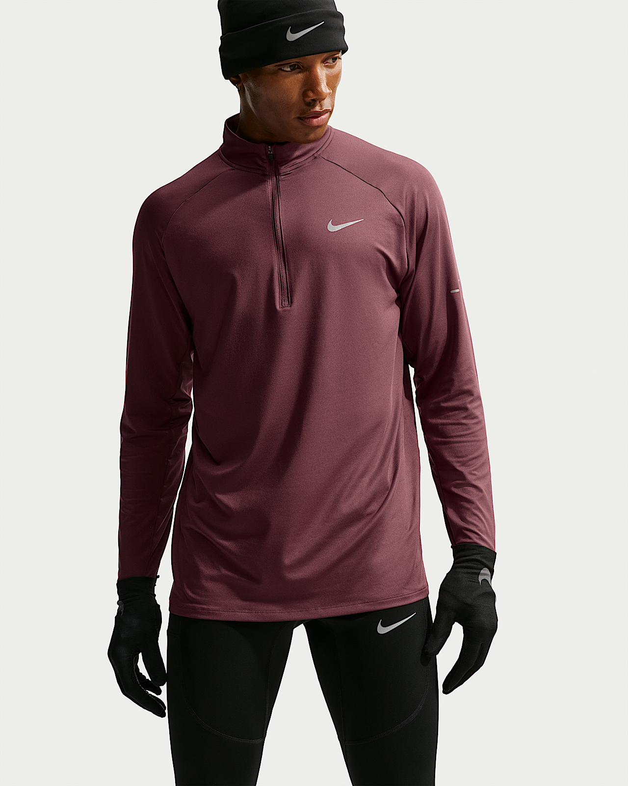 Мужские  Nike Stride Dri-FIT 1/2-Zip Mid Layer для бега