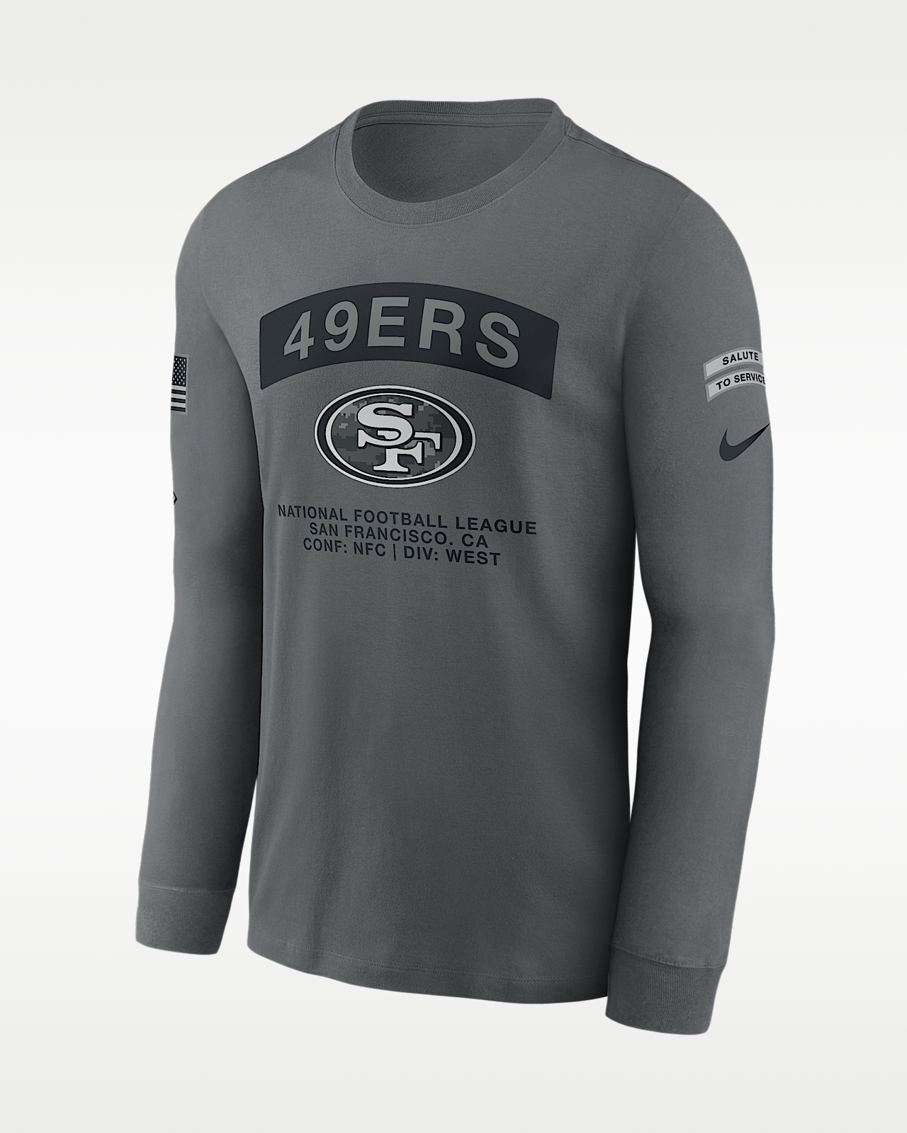 Мужская футболка San Francisco 49ers Salute to Service Nike NFL Long-Sleeve