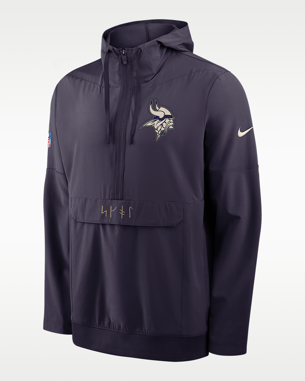 Мужская куртка Minnesota Vikings Rivalries Collection Sideline Anorak Nike NFL 1/2-Zip Hooded