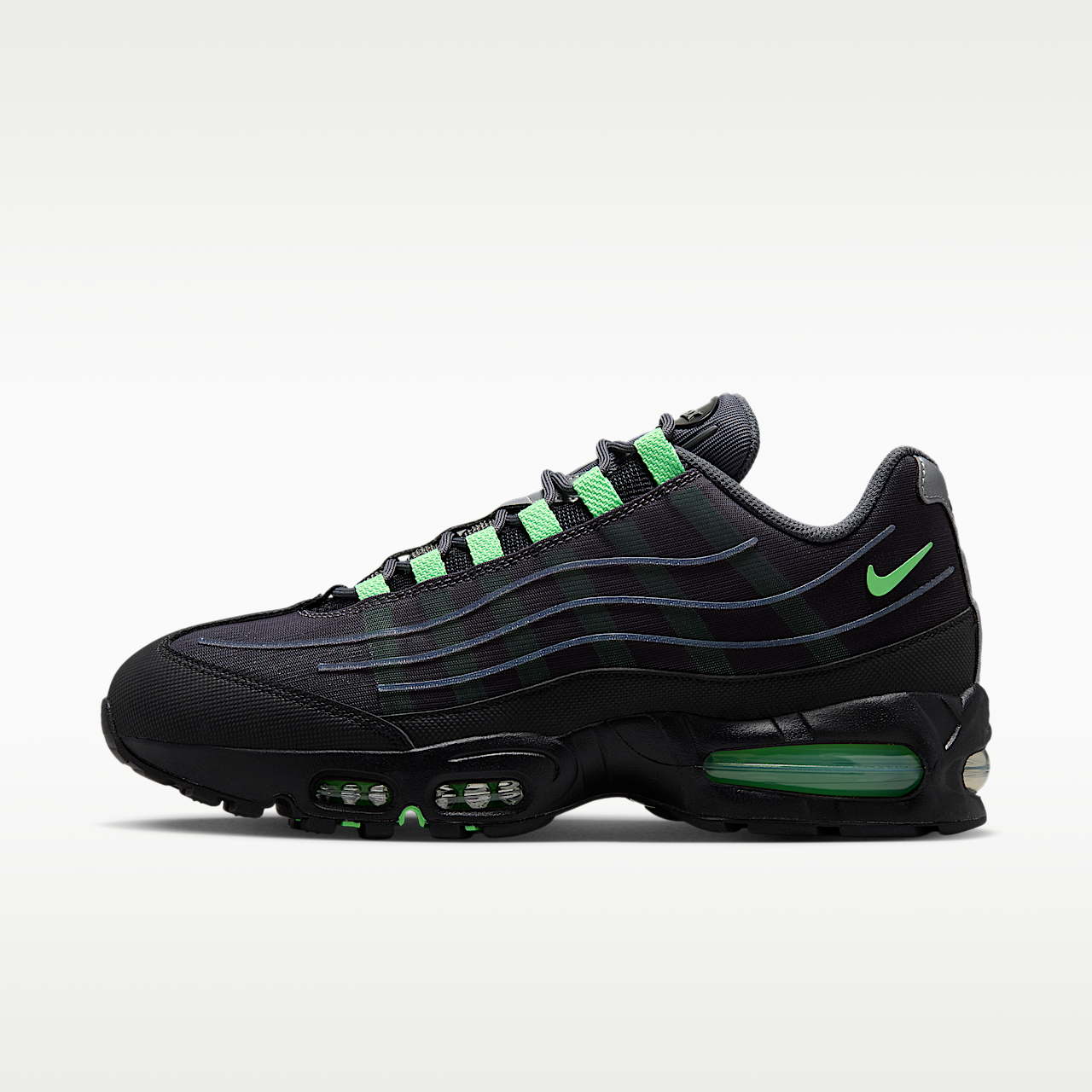 Nike Air Max sneaker Iron Grey/Zwart/Metallic Silver/Illusion Green