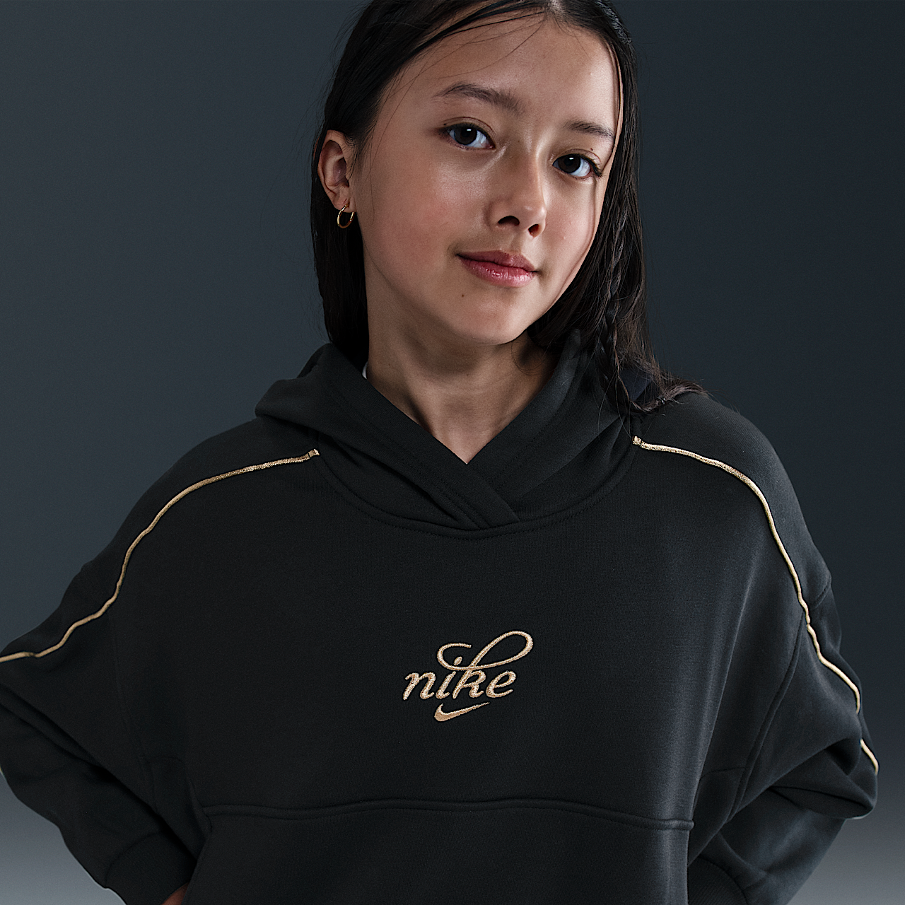 Nike  sneaker Zwart/Metallic Gold
