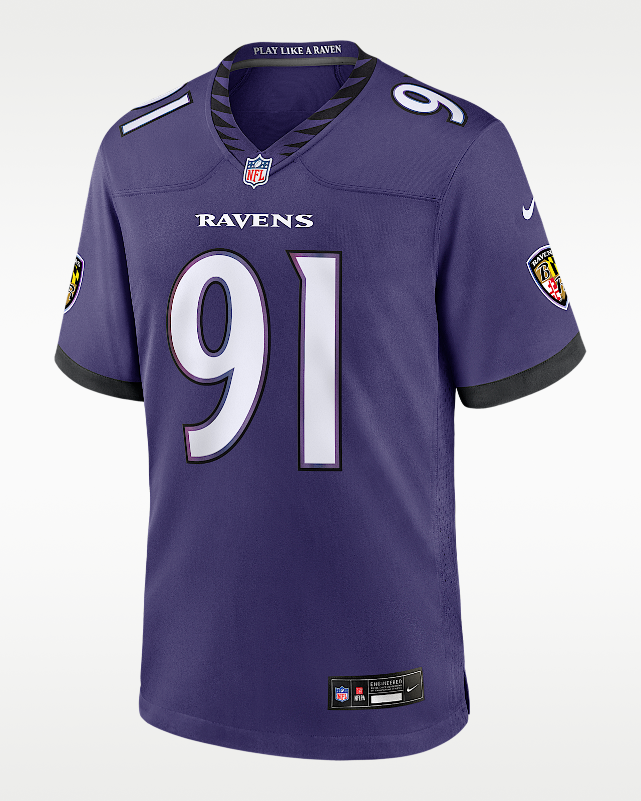 Мужские джерси Trey Hendrickson Baltimore Ravens Nike NFL Game Jersey