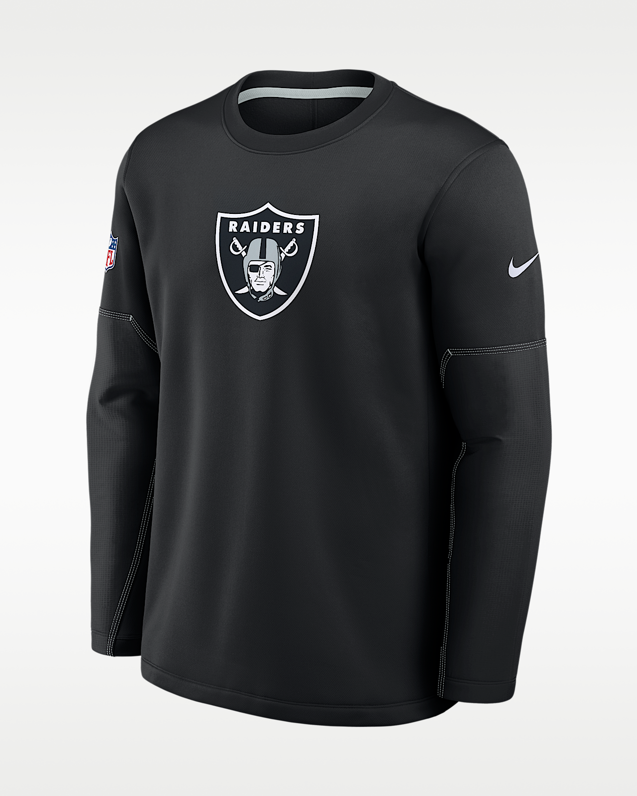 Мужская футболка Las Vegas Raiders Sideline Coaches Nike Therma-FIT NFL Long-Sleeve