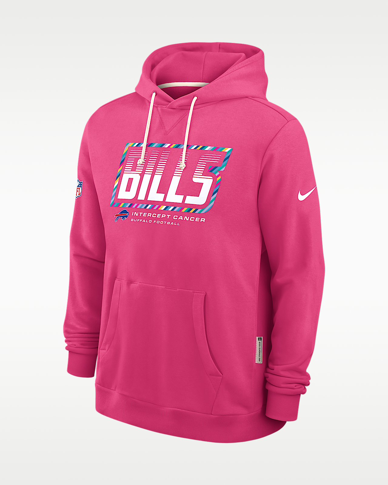 Мужское худи Buffalo Bills Crucial Catch Sideline Standard Issue Nike Dri-FIT NFL Pullover Hoodie