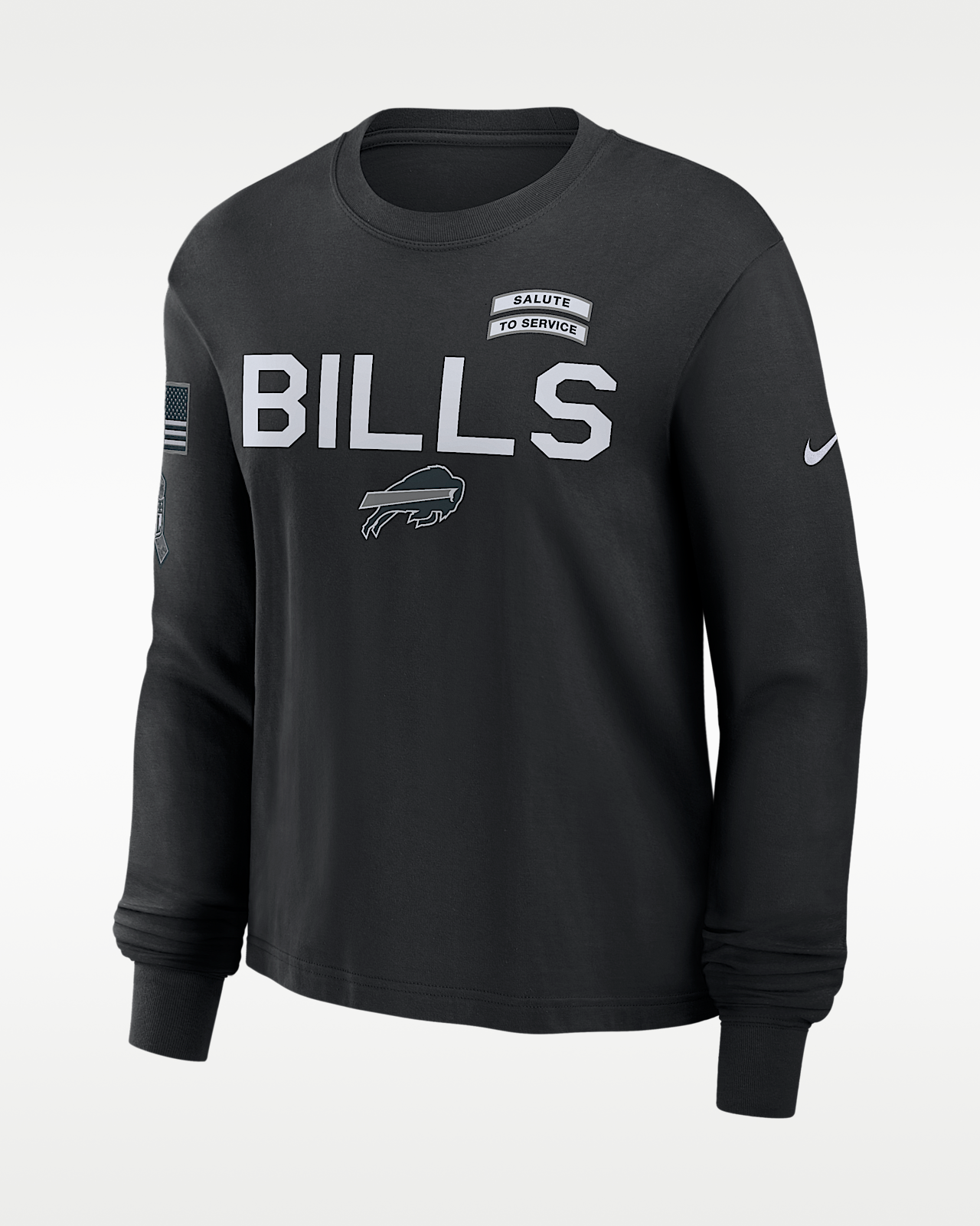 Женская футболка Buffalo Bills Salute to Service Sideline Nike Dri-FIT NFL Long-Sleeve