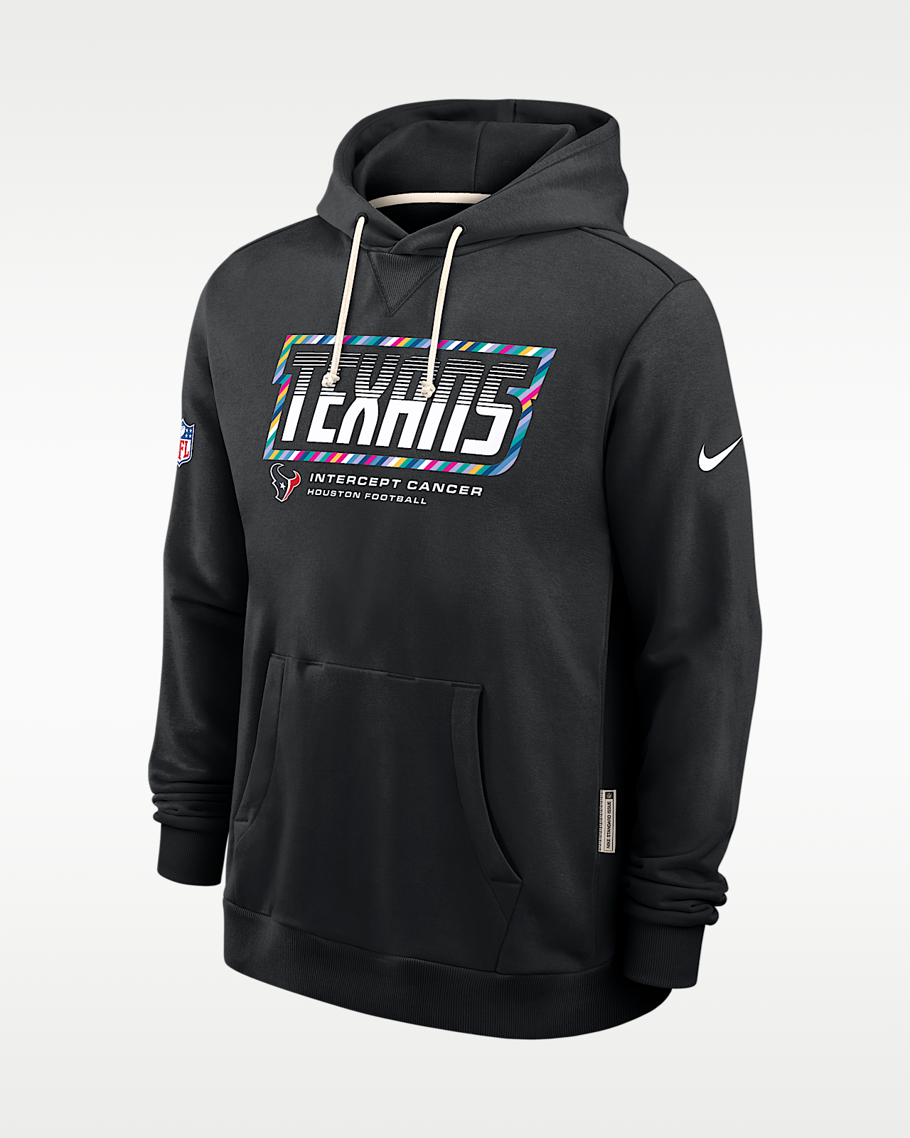 Мужское худи Houston Texans Crucial Catch Sideline Standard Issue Nike Dri-FIT NFL Pullover Hoodie