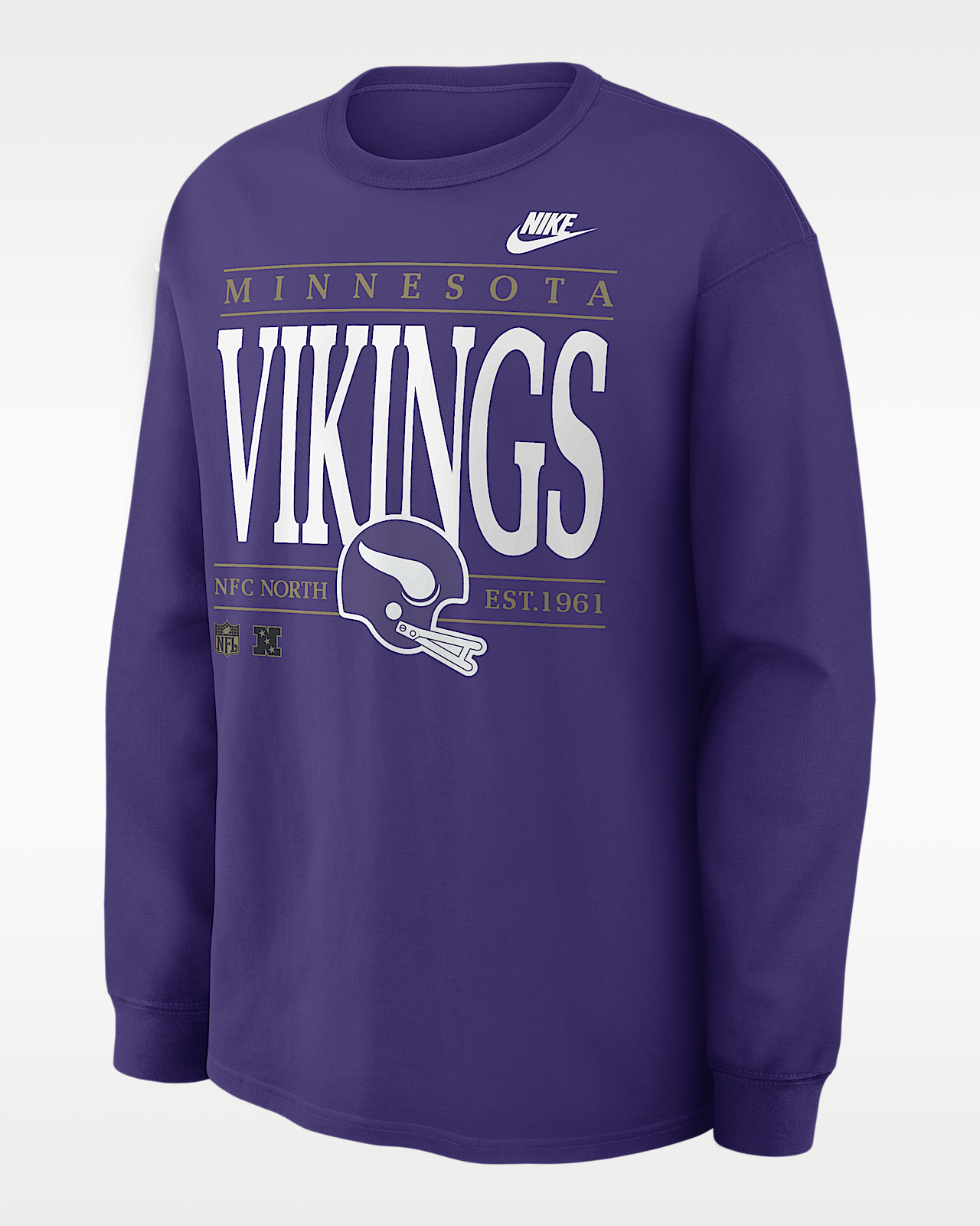 Мужская футболка Minnesota Vikings Rewind Max90 Nike NFL Long-Sleeve