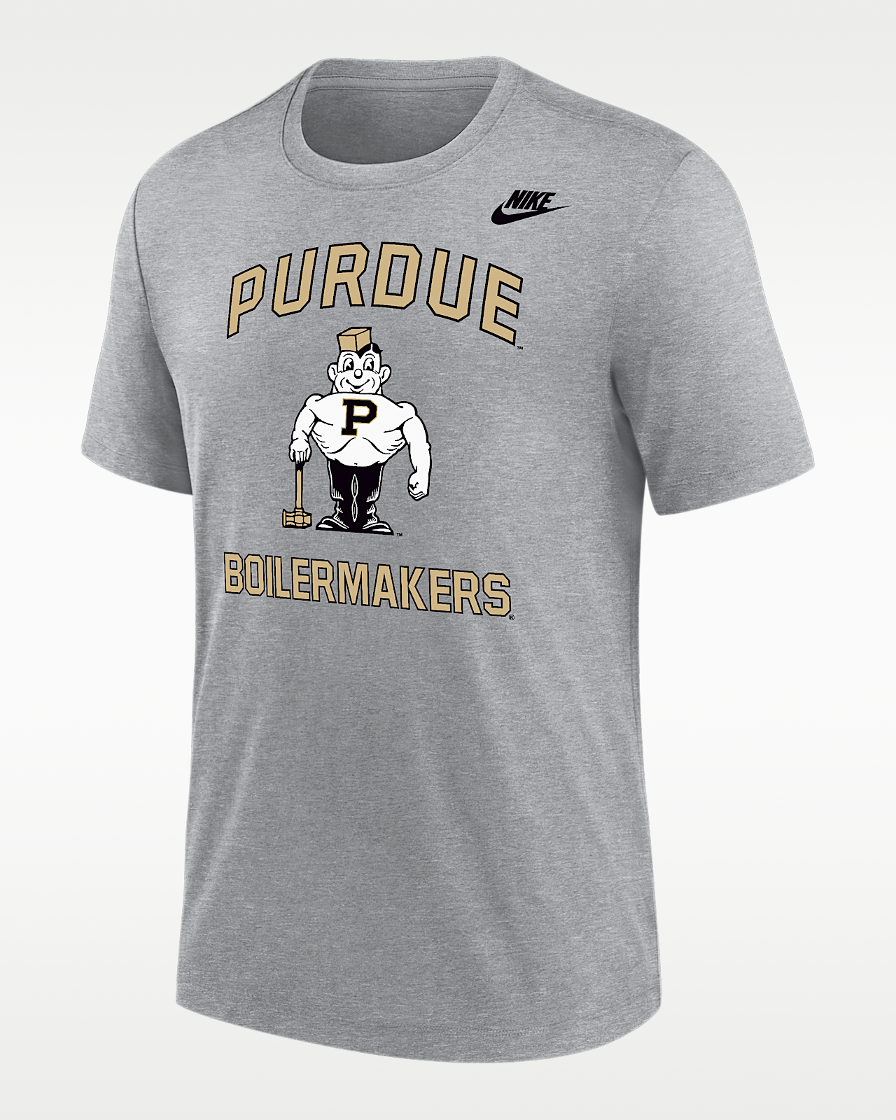 Мужская футболка Purdue Boilermakers Nike Football Tri-Blend для футбола