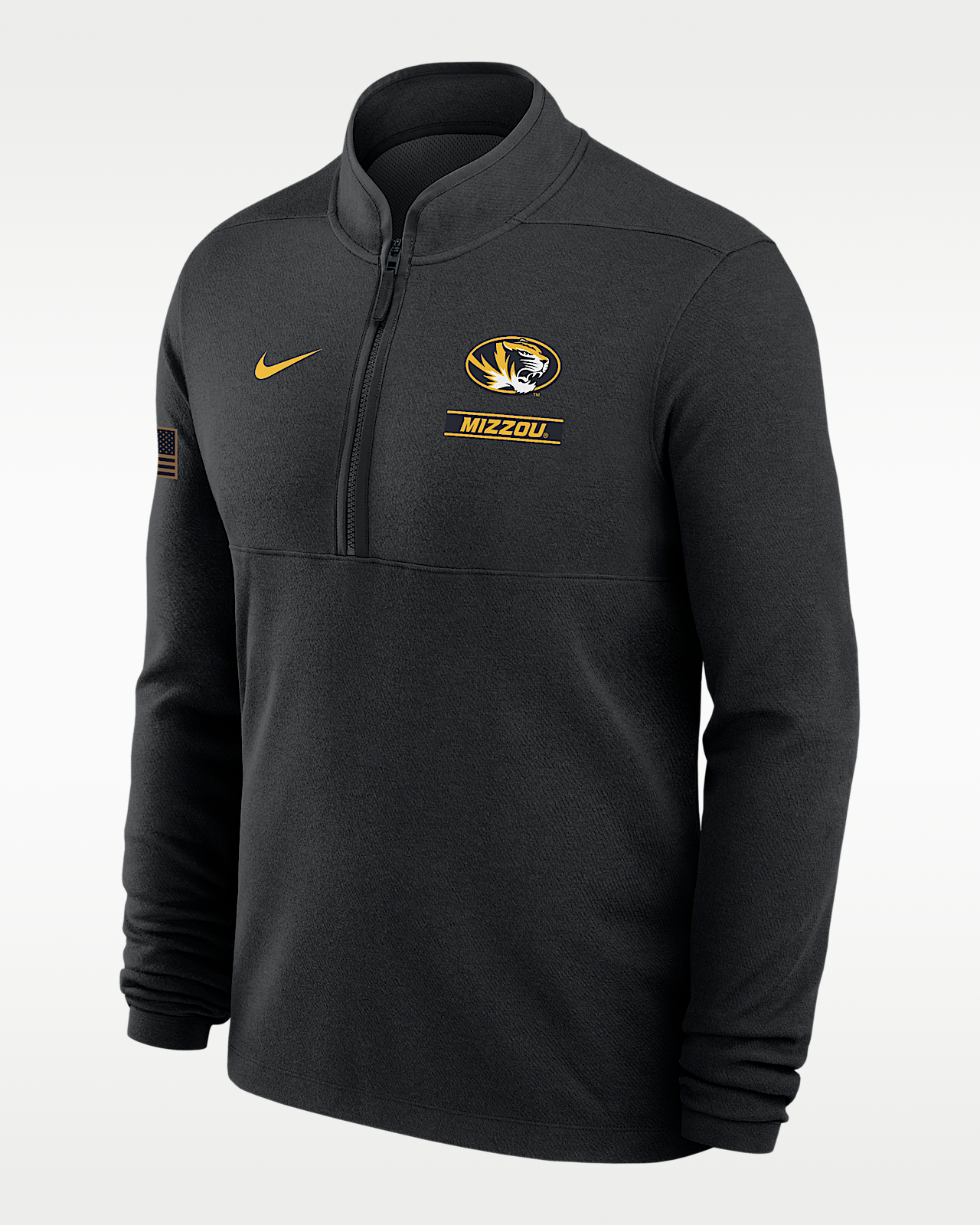 Мужские  Missouri 2026 Military Appreciation Stride Nike Dri-FIT College 1/2-Zip Long-Sleeve Top