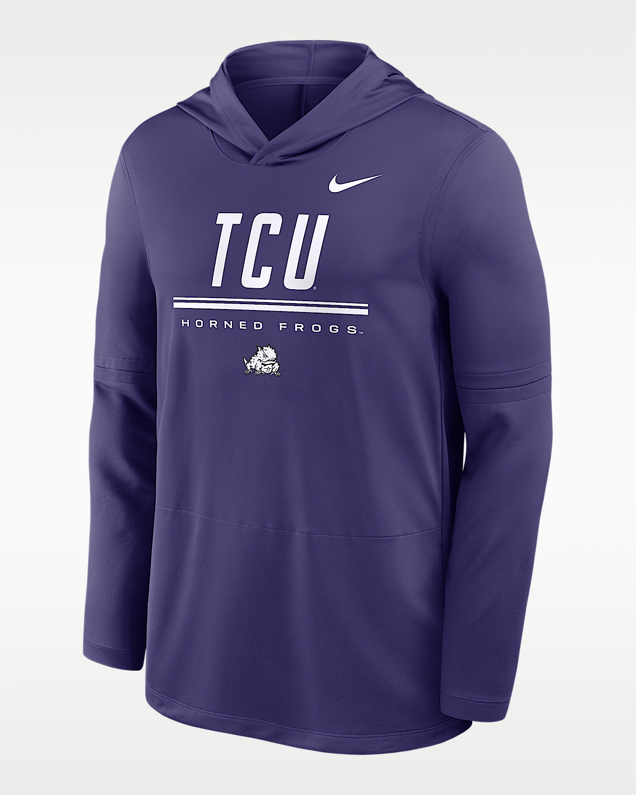 Мужские  TCU Sideline Nike Dri-FIT College Long-Sleeve Hooded Top