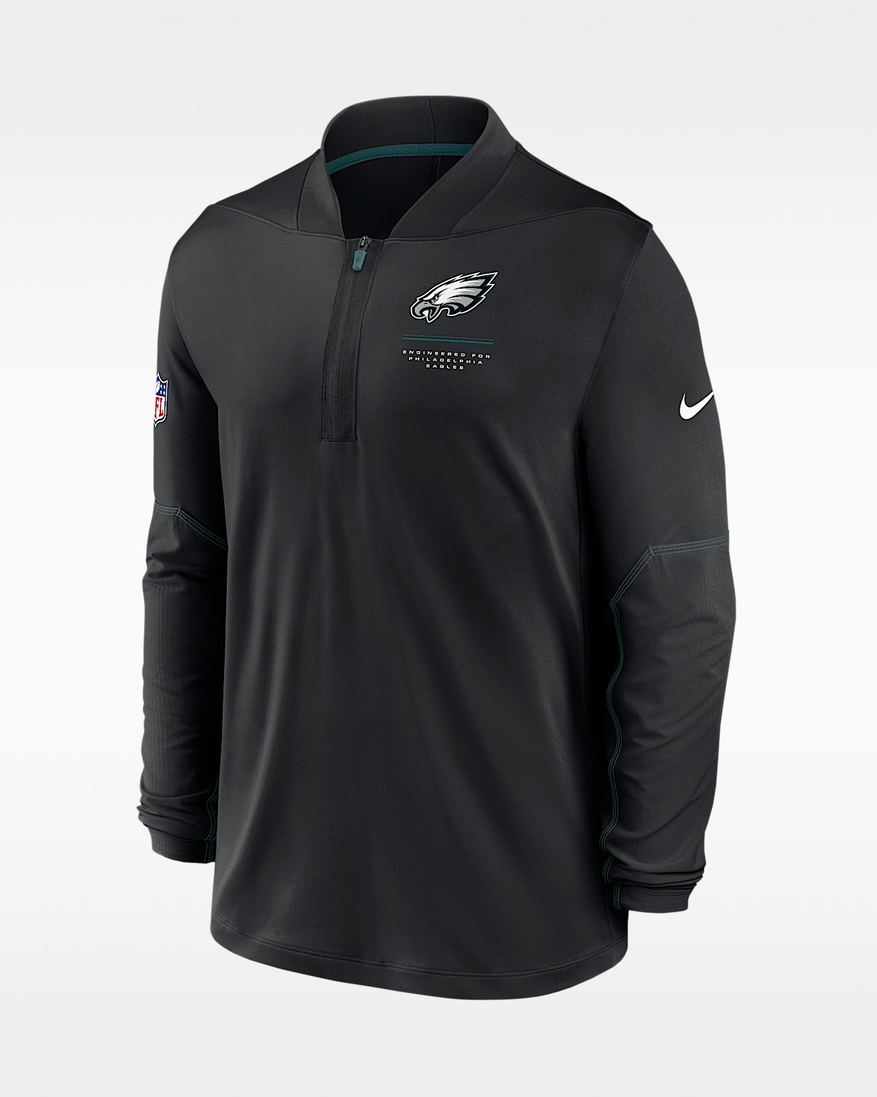 Мужские  Philadelphia Eagles Sideline Nike Dri-FIT NFL 1/2-Zip Top