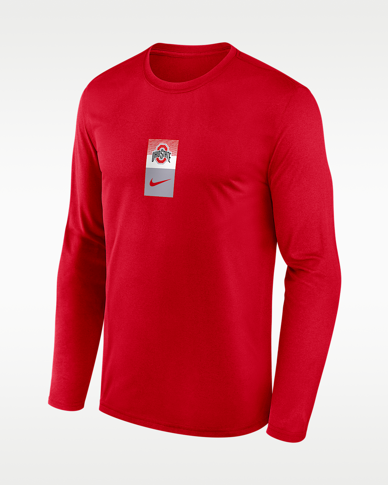Мужская футболка Ohio State Primetime Stack Legend Nike Dri-FIT College Long-Sleeve