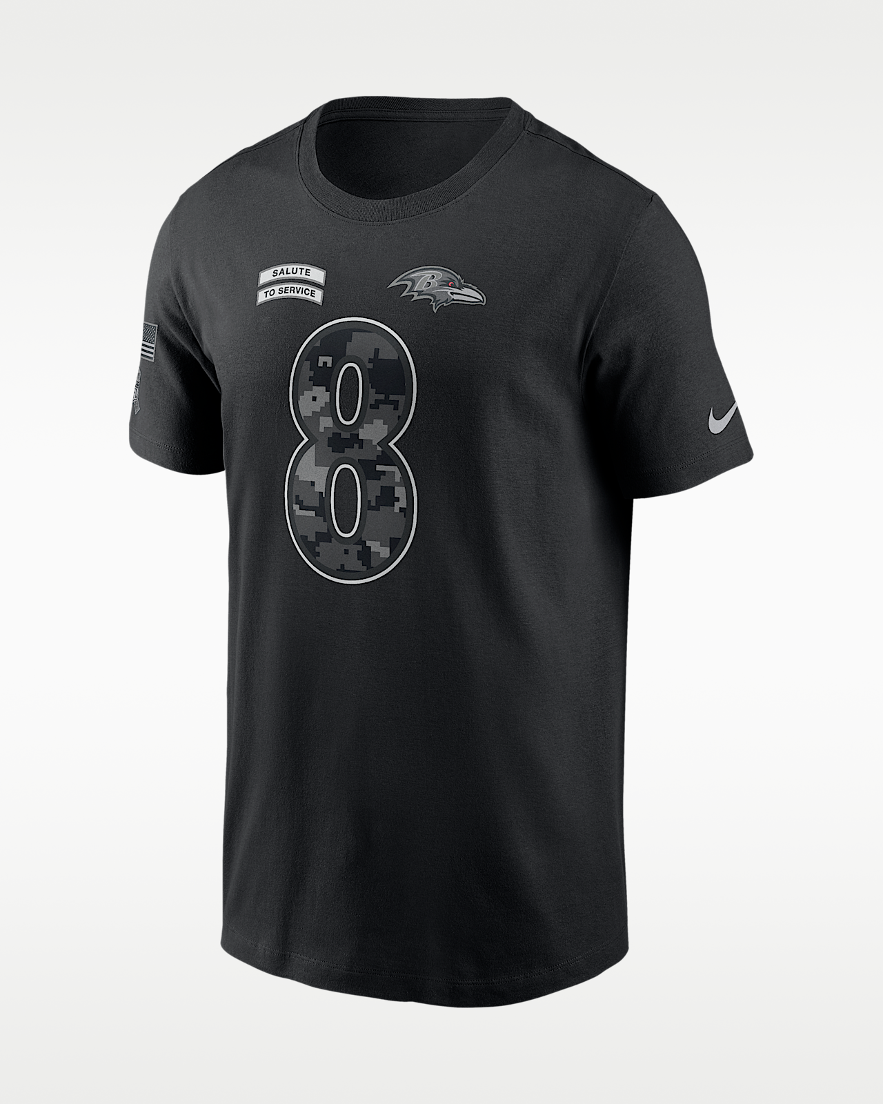 Мужская футболка Lamar Jackson Baltimore Ravens Salute to Service Nike NFL