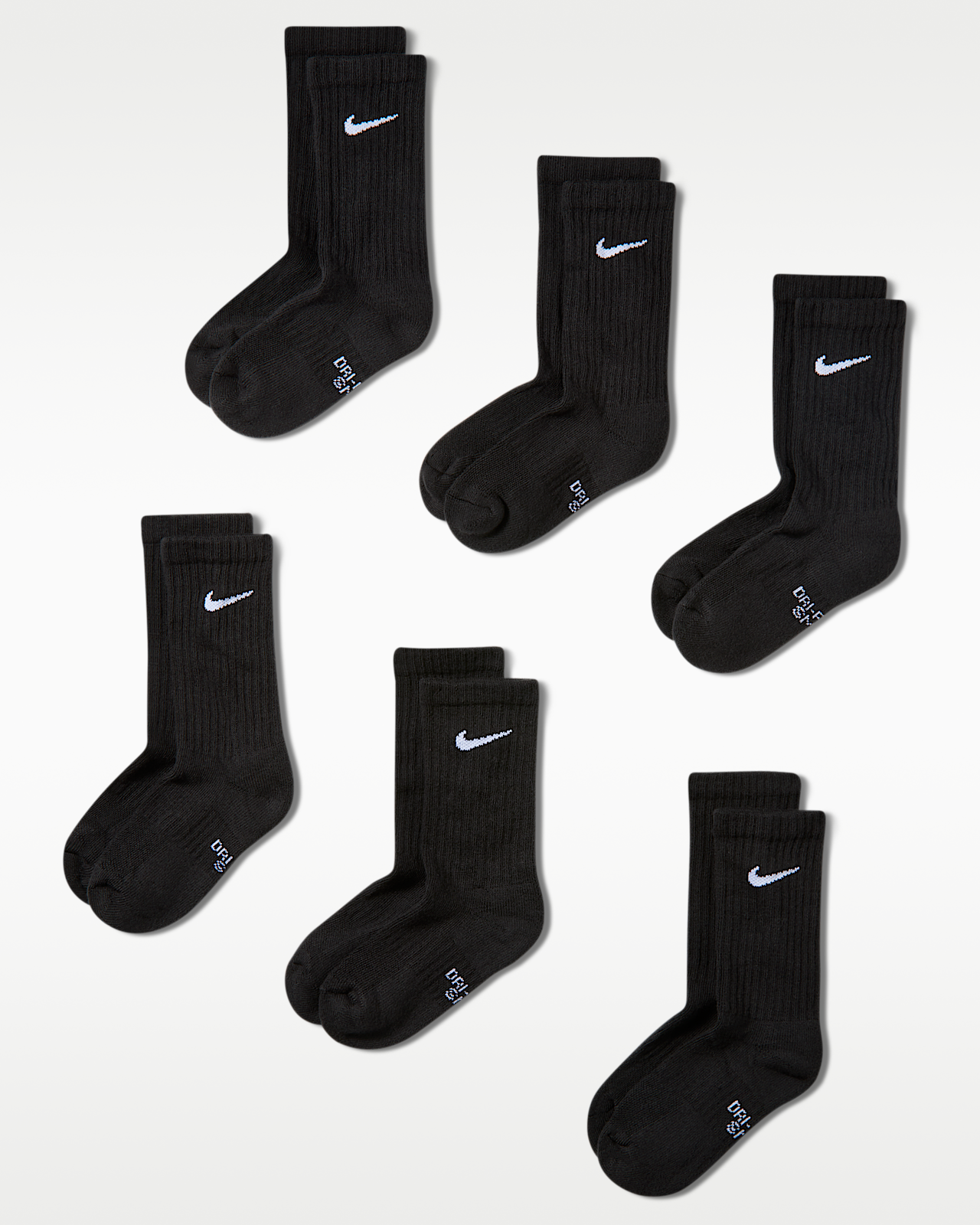 Детские носки Nike Everyday Kids' Cushioned Crew Socks (6 Pairs)