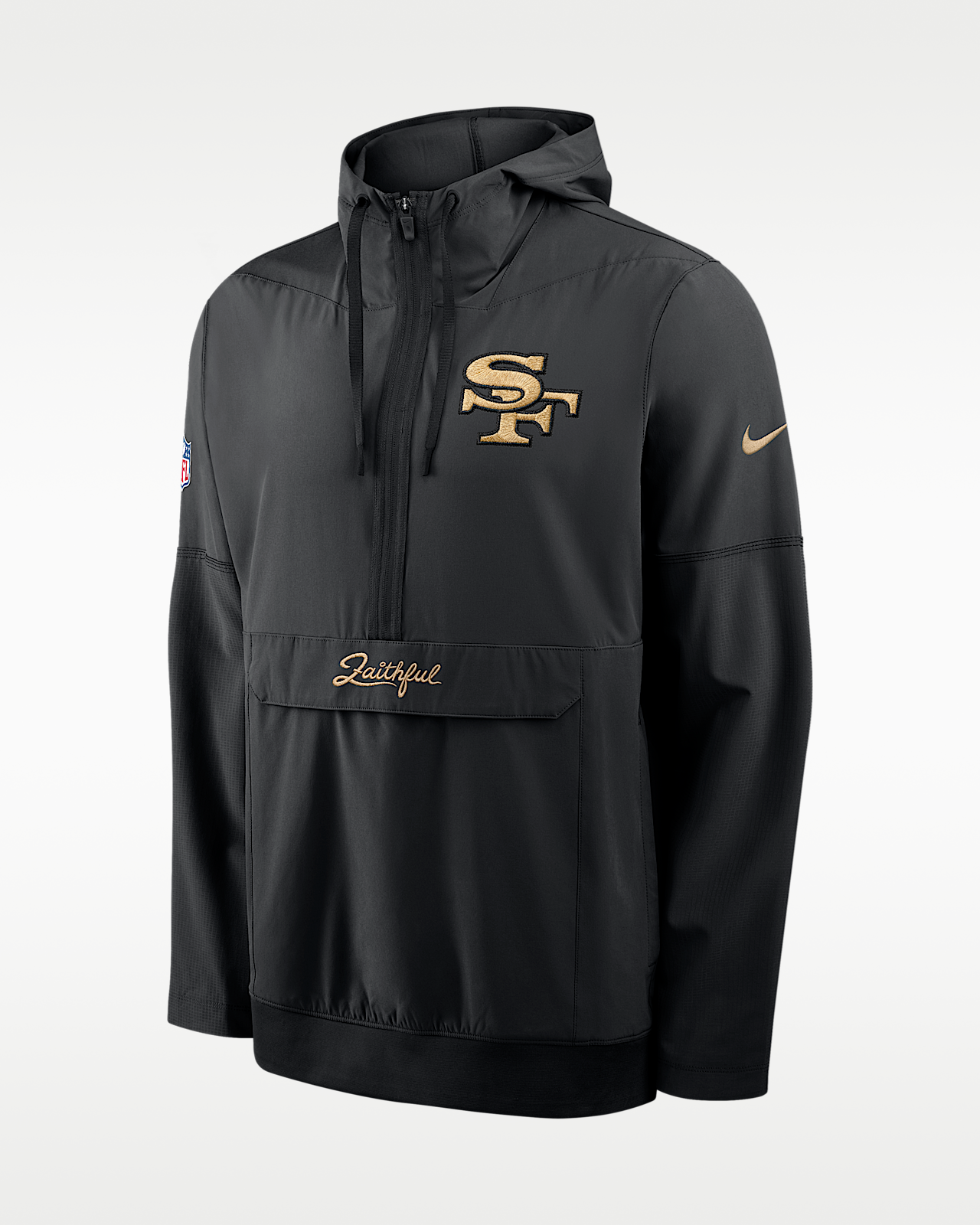 Мужская куртка San Francisco 49ers Rivalries Collection Sideline Anorak Nike NFL 1/2-Zip Hooded