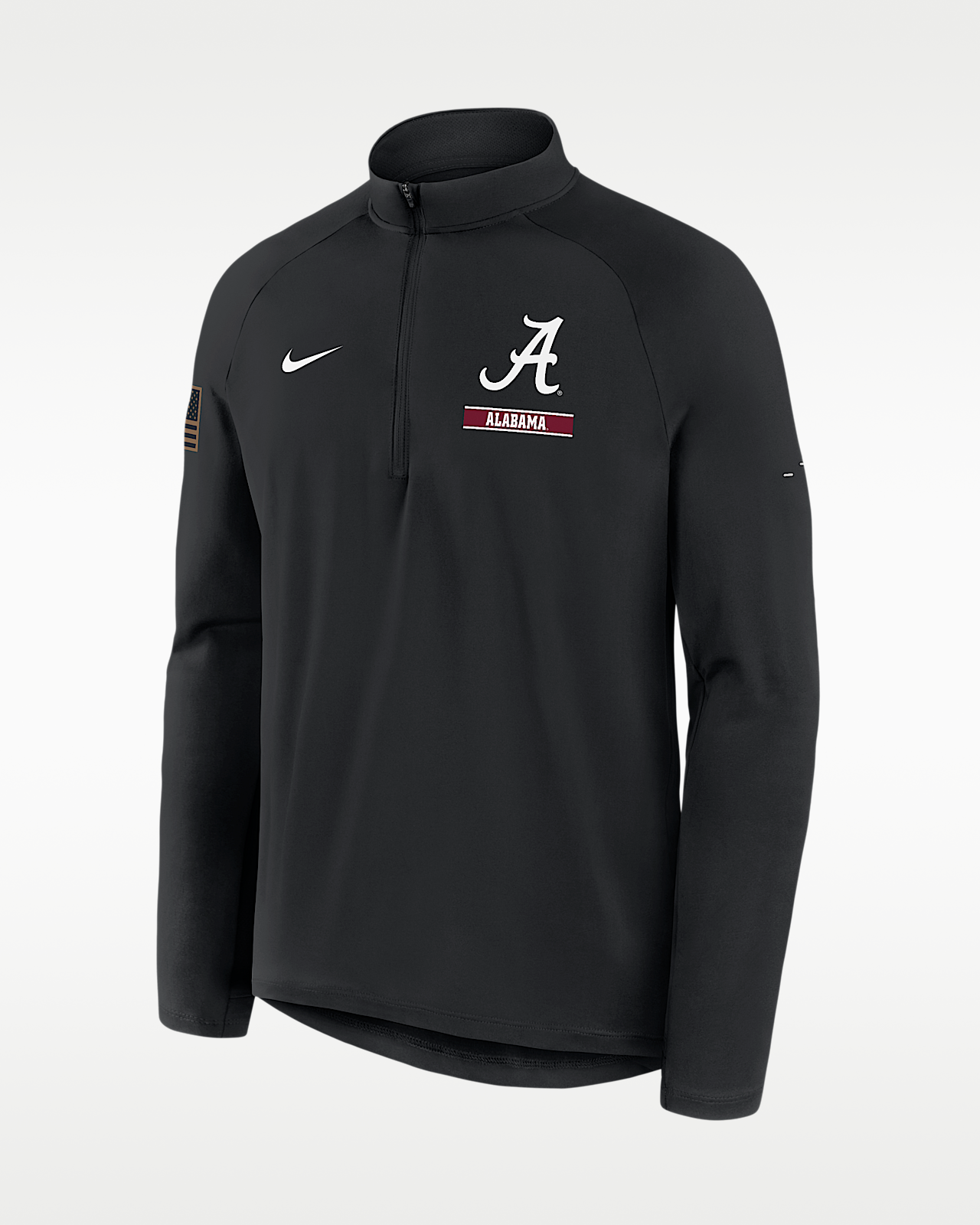 Мужские  Alabama 2026 Military Appreciation Stride Nike Dri-FIT College 1/2-Zip Long-Sleeve Top
