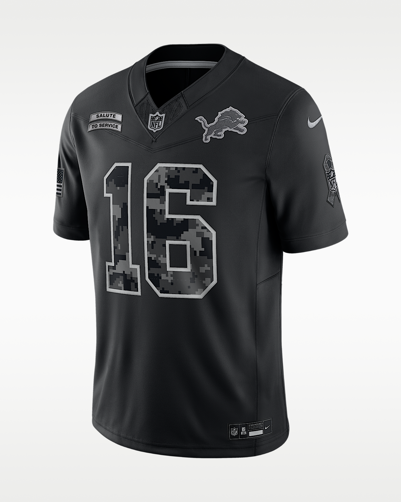 Мужские джерси Jared Goff Detroit Lions Salute to Service Nike Dri-FIT NFL Limited Jersey