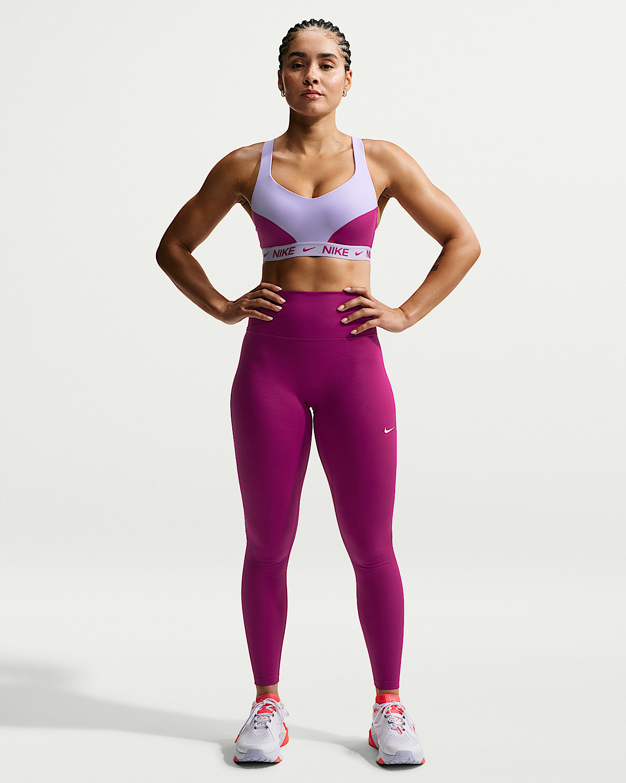 Женские тайтсы Nike One Seamless Front High-Waisted Full-Length Leggings