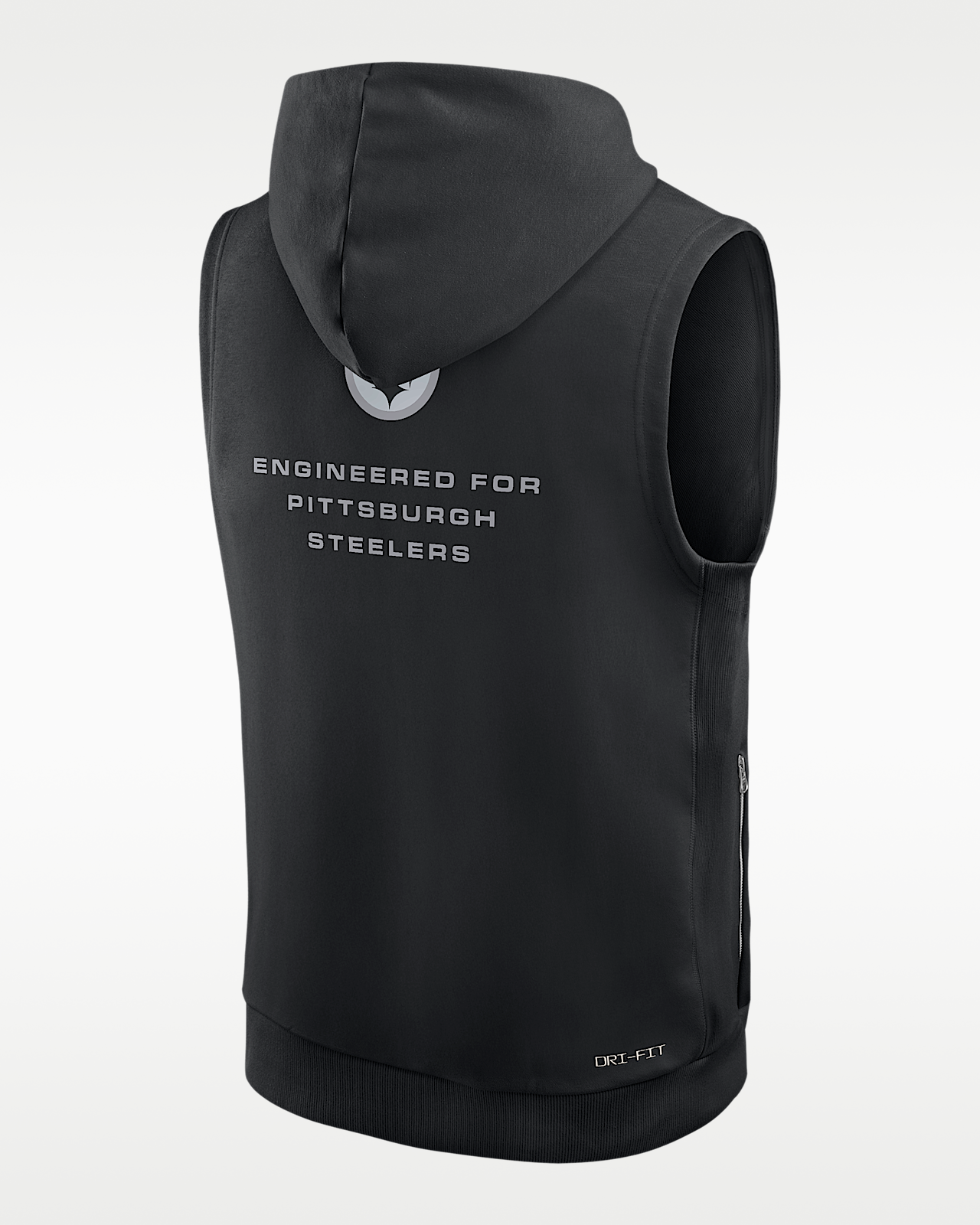 Мужское худи Pittsburgh Steelers Sideline Nike Dri-FIT NFL Sleeveless Pullover Hoodie