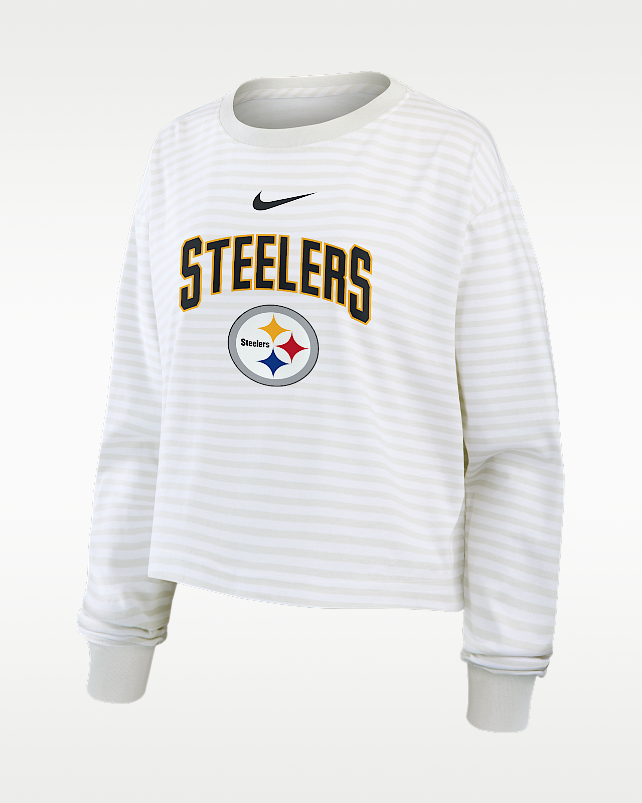Женская футболка Pittsburgh Steelers Primetime Nike Cropped Long-Sleeve