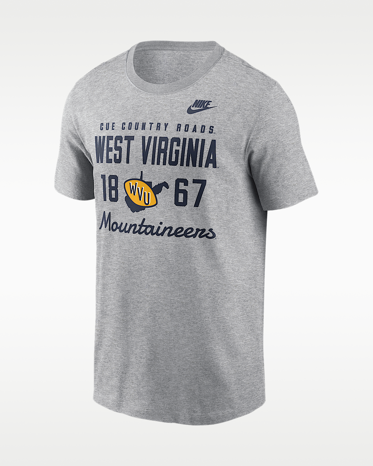 Мужская футболка West Virginia Legacy Stacked Est Nike College