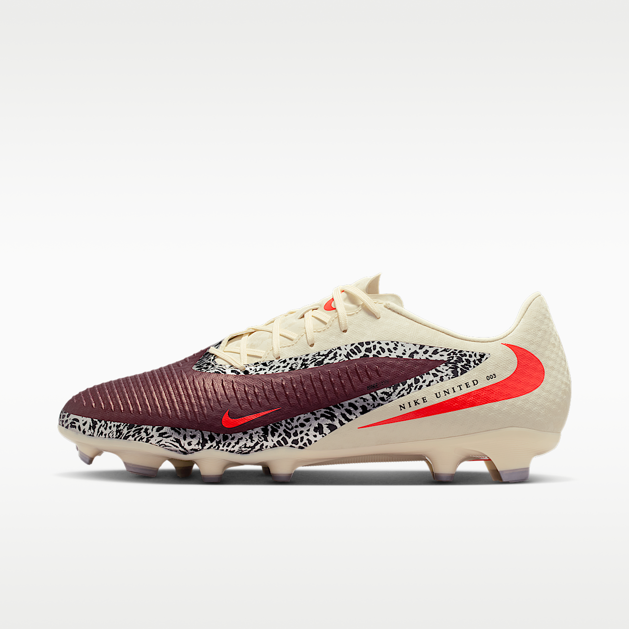 Nike United Phantom 6 Low Academy (Burgundy Crush/Fossil/University Red)