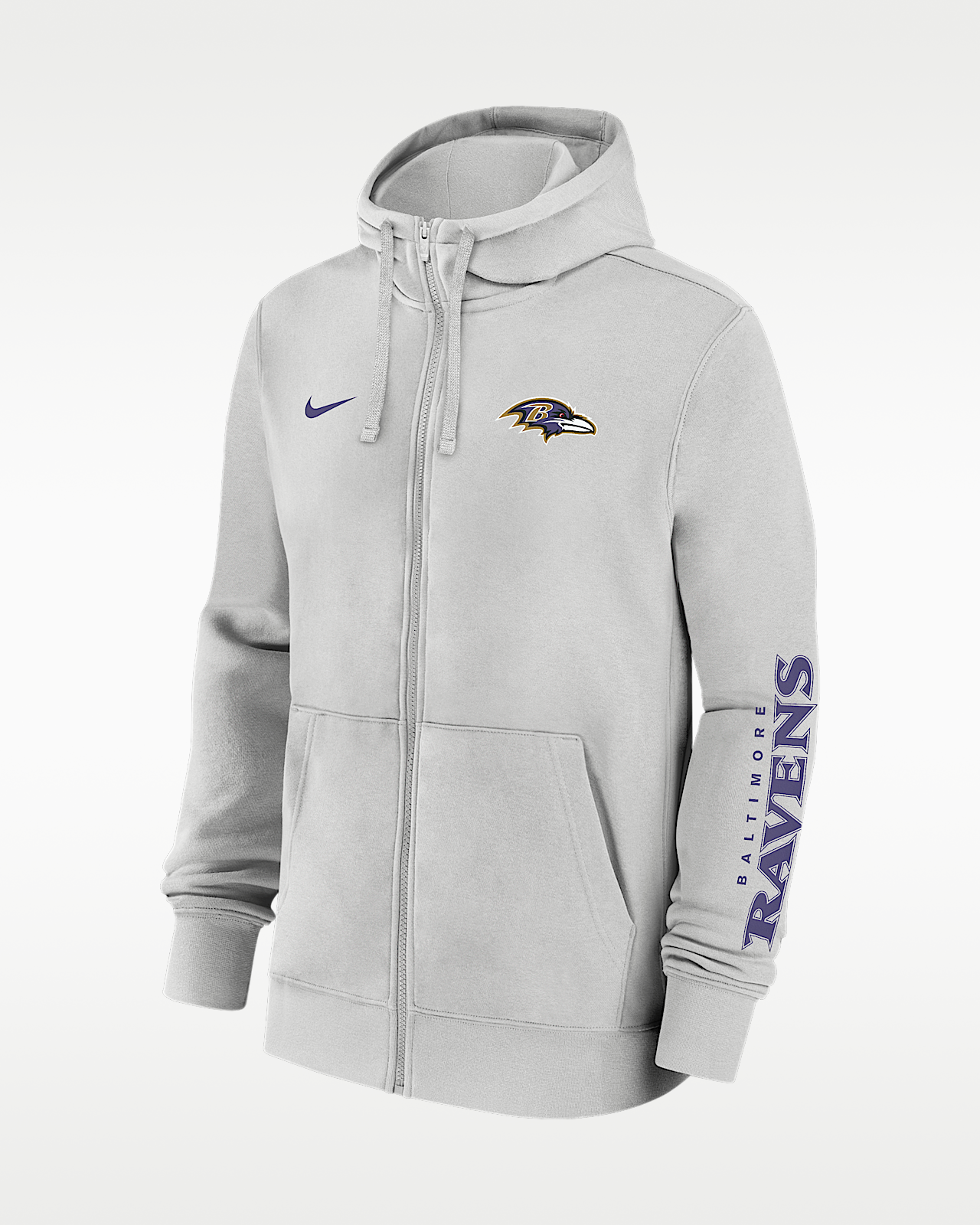 Мужское худи Baltimore Ravens Club Nike NFL Full-Zip Hoodie