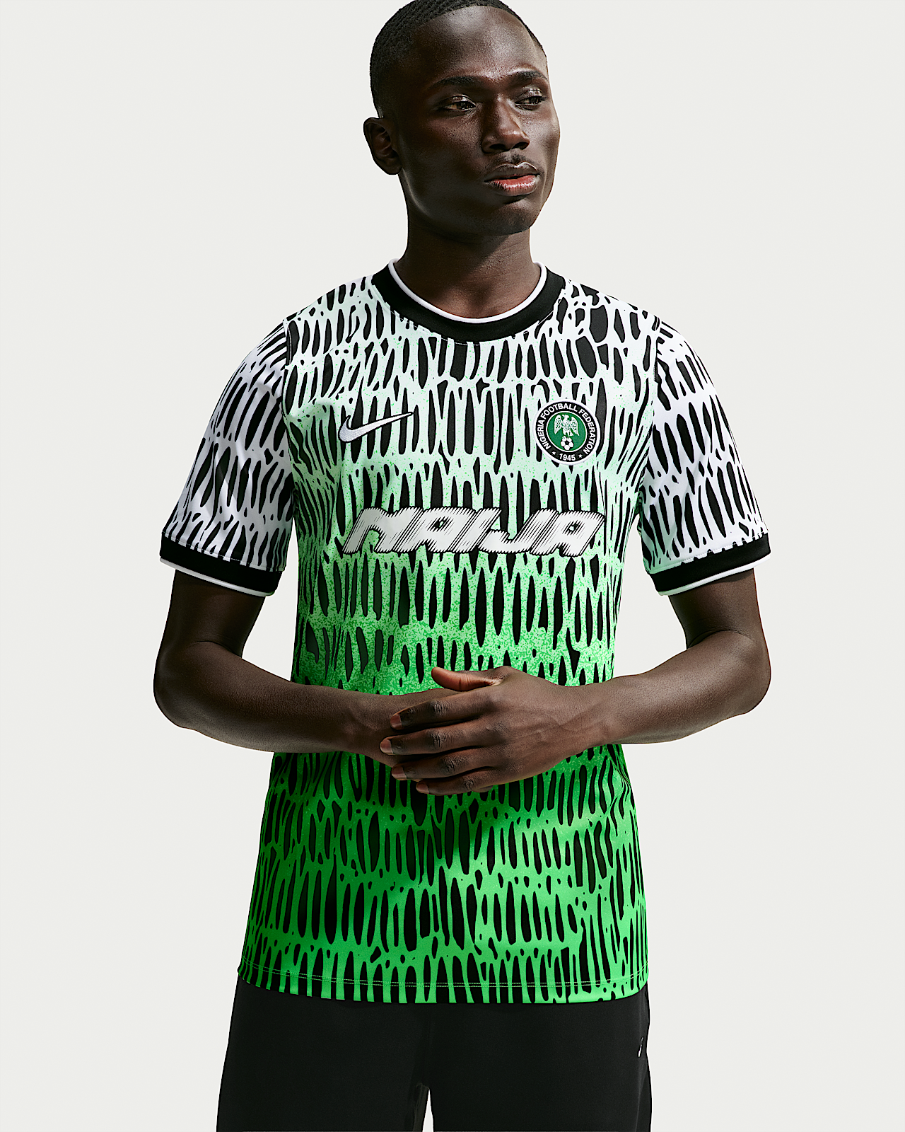 Мужские шорты Nike x Nigeria x Slawn Dri-FIT Academy Pro Short-Sleeve Soccer Top