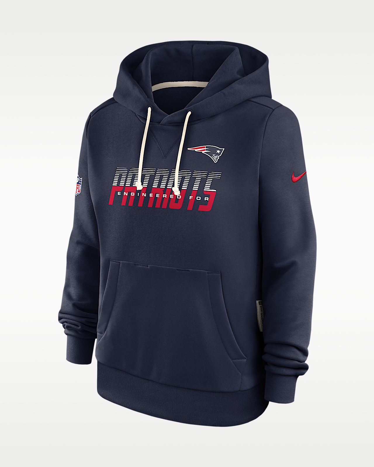 Женское худи New England Patriots Sideline Standard Issue Nike Dri-FIT NFL Pullover Hoodie