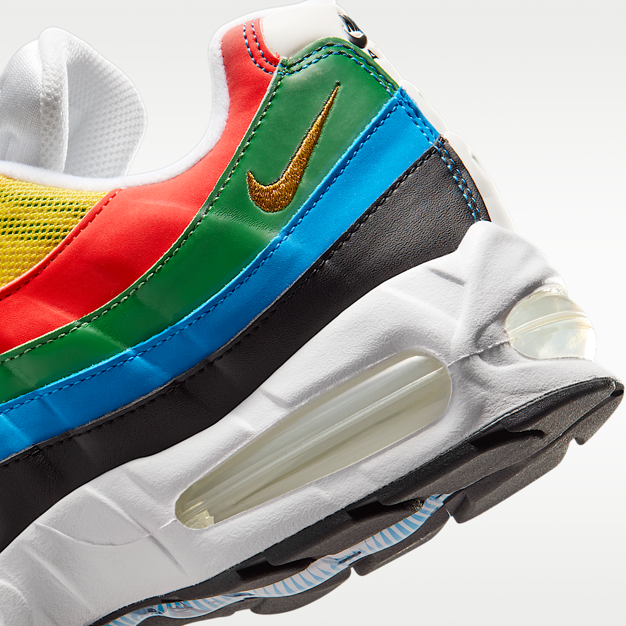 Nike Air Max 95 sneaker Wit/Chile Red/Photo Blue/Metallic Gold