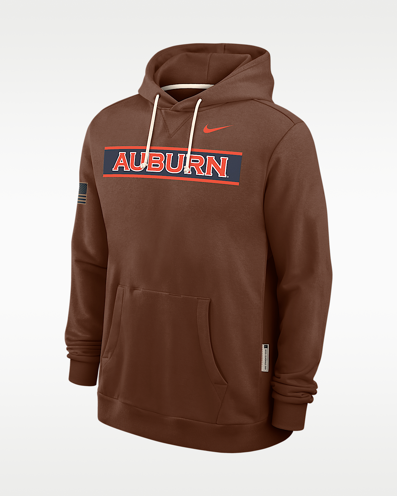 Мужское худи Auburn 2026 Military Appreciation Standard Issue Nike Dri-FIT College Pullover Hoodie