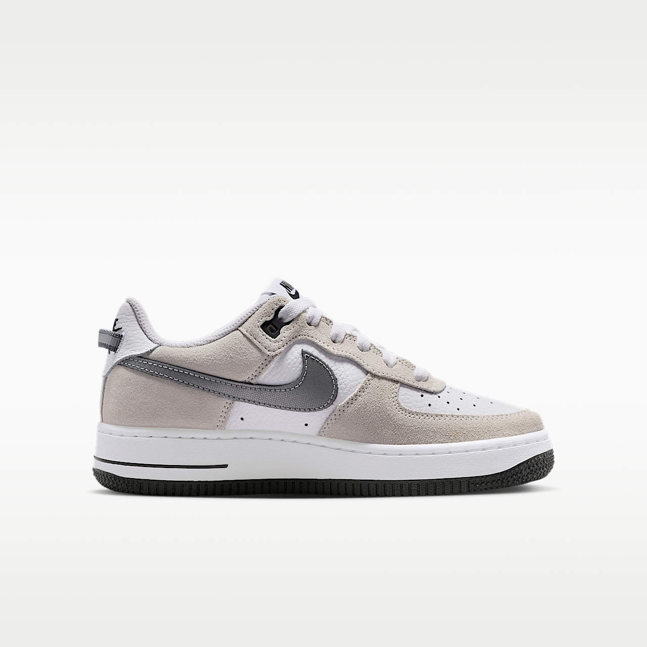 Nike Air Force 1 sneaker Wit/Zwart/Cool Grey/Metallic Cool Grey