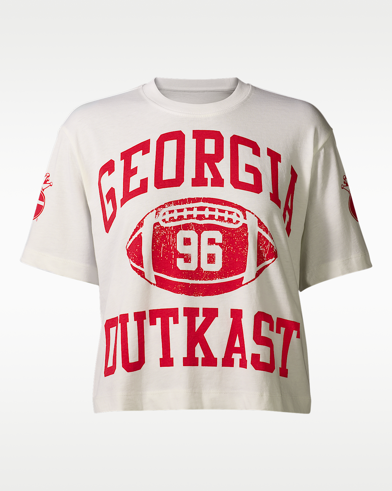 Женская футболка Womens Cropped 96 Football Nike x UGA x Outkast для футбола