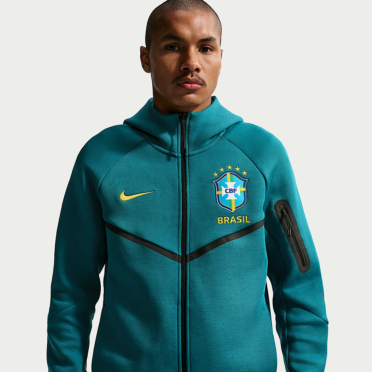 Brazil Tech Fleece Windrunner (Geode Teal/Midwest Gold)