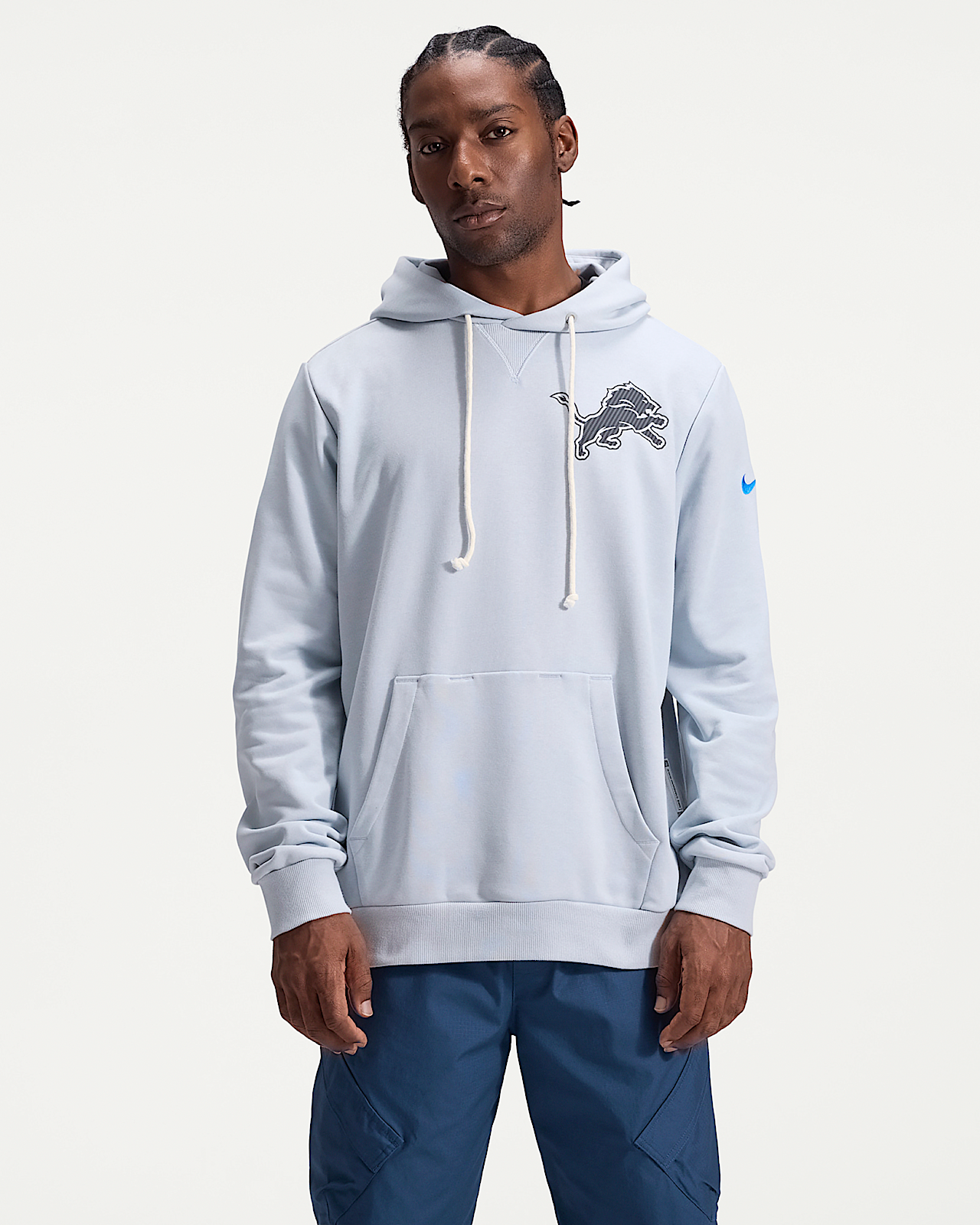 Мужское худи Detroit Lions Rivalries Collection Sideline Nike Dri-FIT NFL Pullover Hoodie