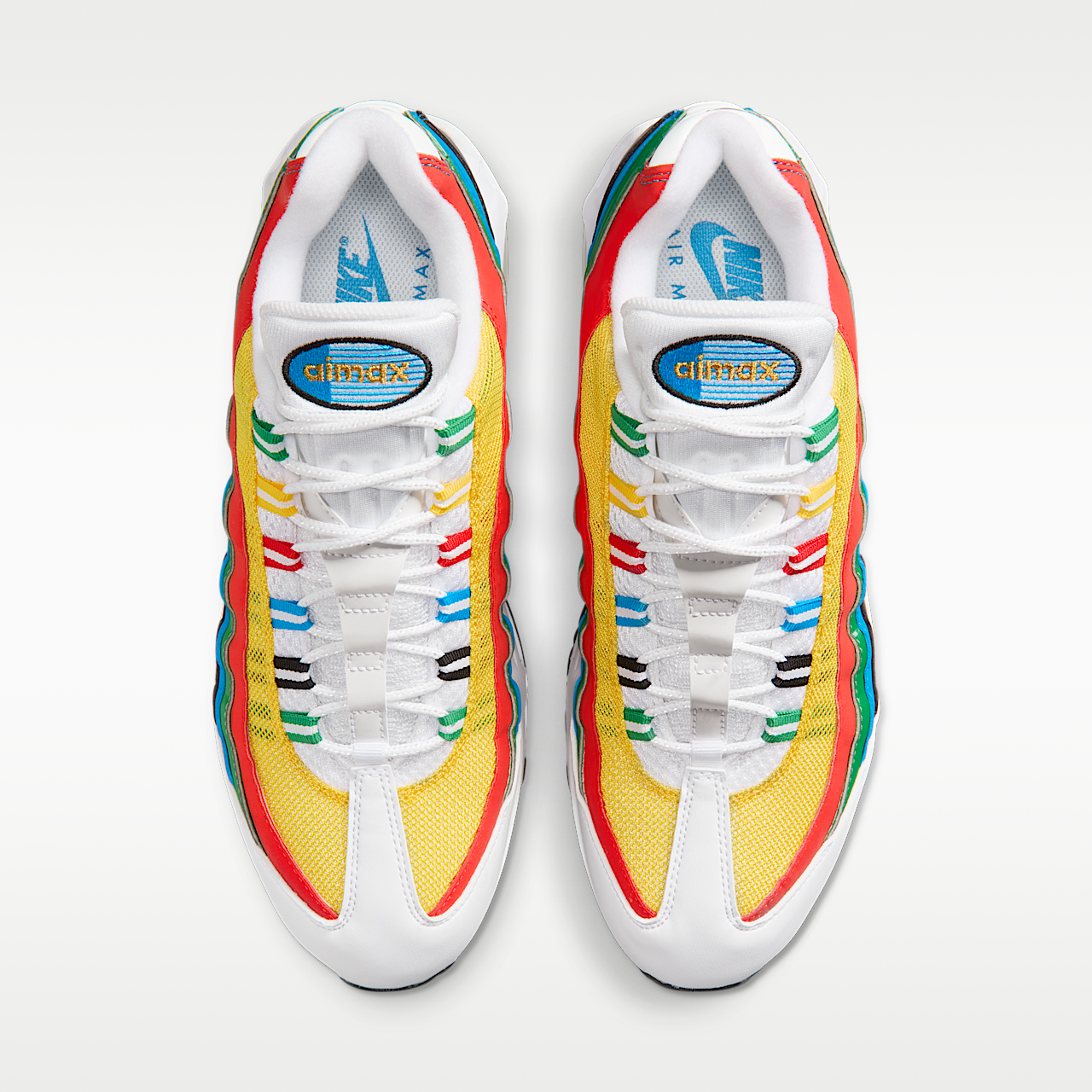 Nike Air Max 95 sneaker Wit/Chile Red/Photo Blue/Metallic Gold