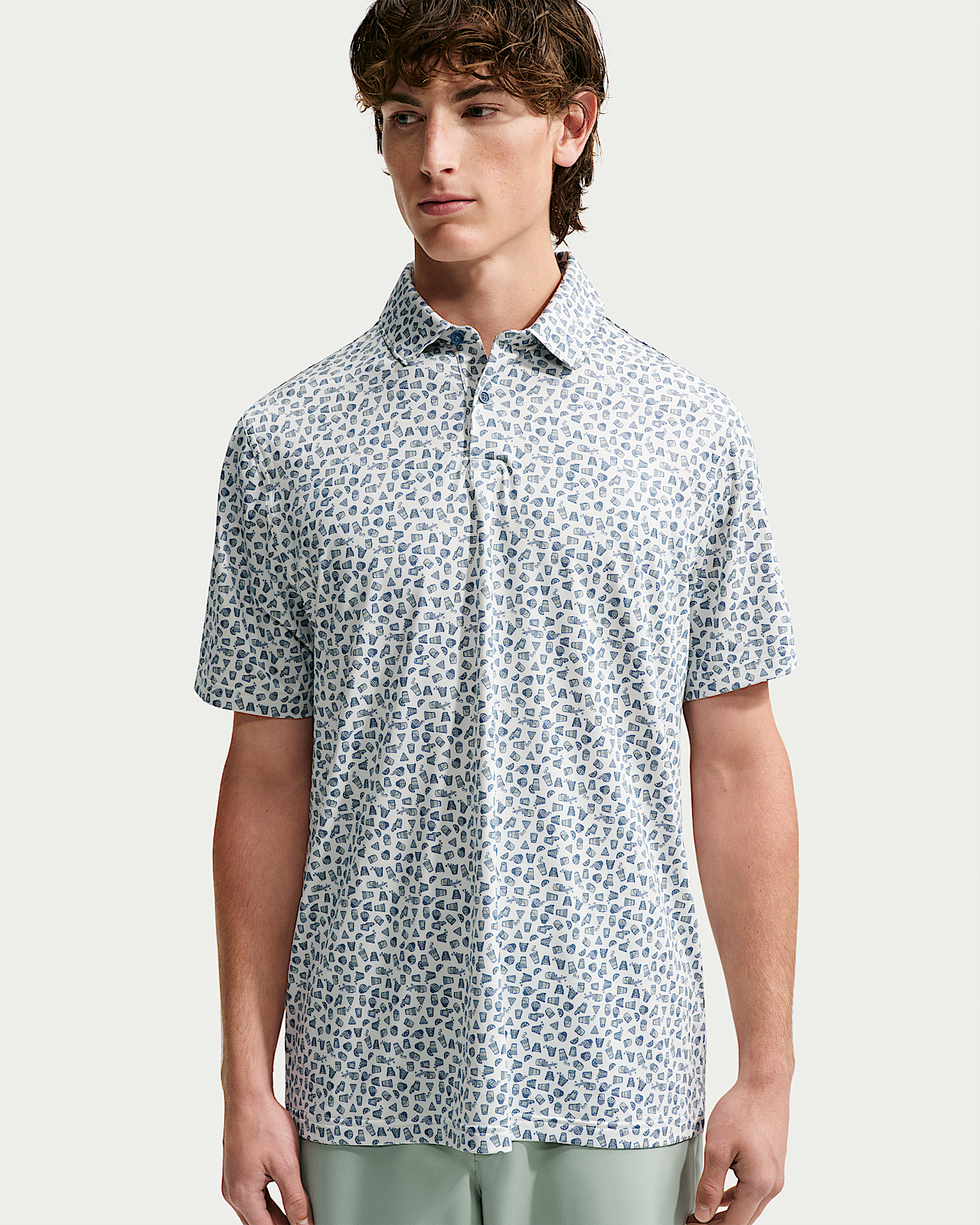 Мужские  Nike Velocity Dri-FIT Micro-Print Golf Polo