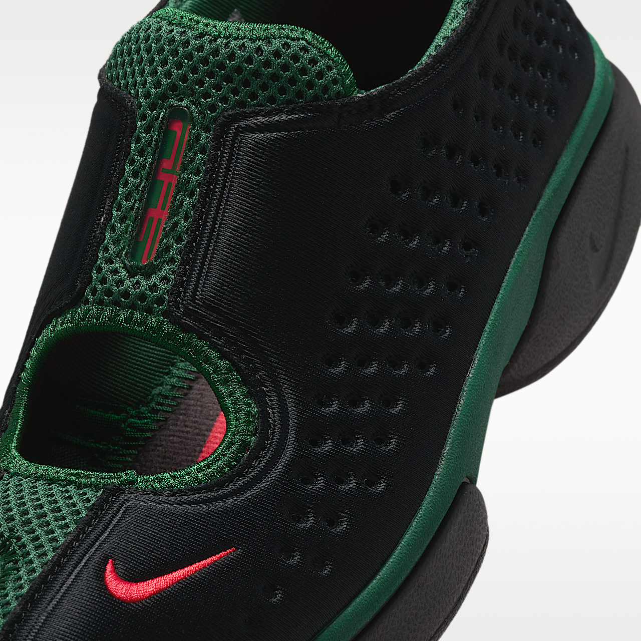 Nike  sneaker Zwart/Team Dark Green/Fire Red