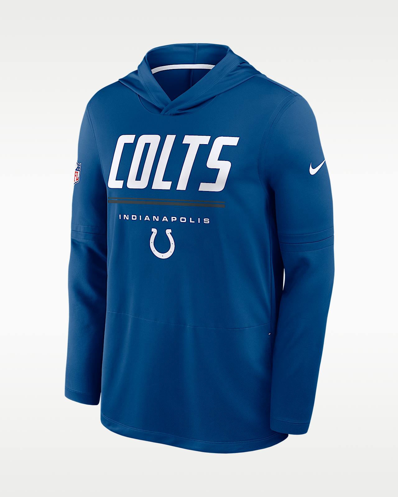 Мужские  Indianapolis Colts Sideline Nike Dri-FIT NFL Long-Sleeve Hooded Top
