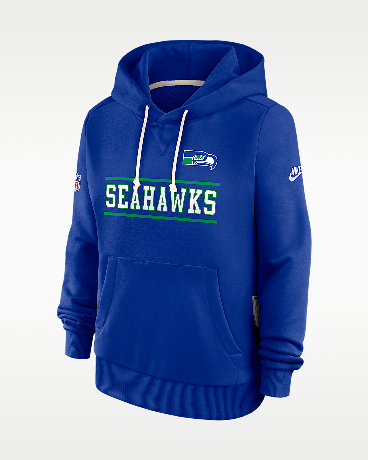 Женское худи Seattle Seahawks Sideline Standard Issue Alt Nike Dri-FIT NFL Pullover Hoodie