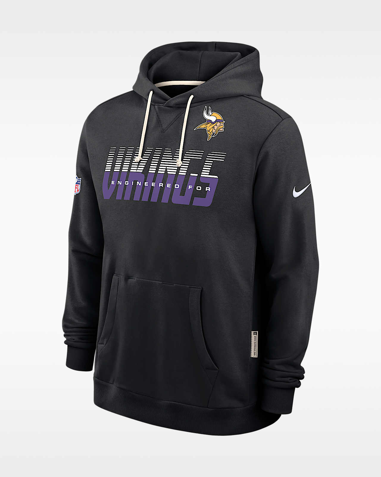Мужское худи Minnesota Vikings Sideline Standard Issue Nike Dri-FIT NFL Pullover Hoodie